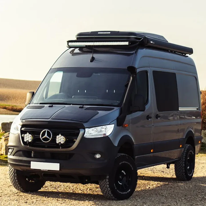 Mercedes Benz Sprinter hood solar panel